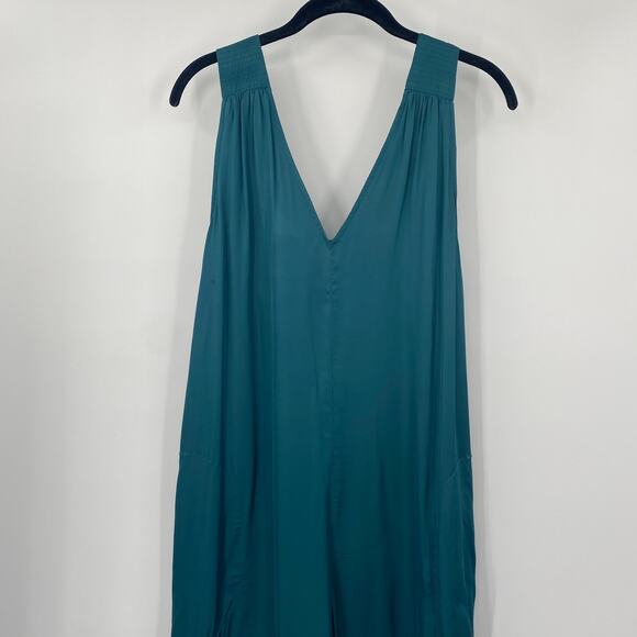 Anthropologie Juniper Jumpsuit Wide Leg Relaxed Fit Open Back Teal Womens Small - Picture 3 of 10